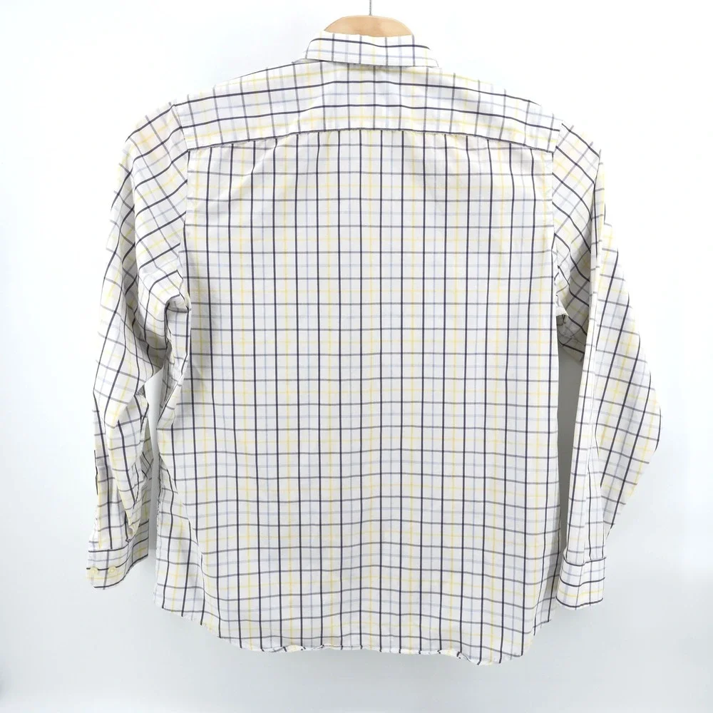 Banana Republic Non Iron Slim Fit Men's XL 17 35/36 Check‎ Dress Shirt